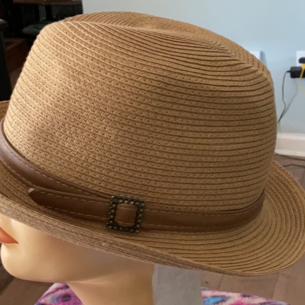 Women’s or Men's Tan Fedora Hat